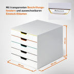 Varicolor Mix 5 Drawer Unit Desktop Set