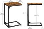 Vasagle C-Shaped Side Table Bedside Sofa Coffee