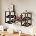 Industrial Wall Mounted Wine Rack with 3 Steam