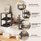 Industrial Wall Mounted Wine Rack with 3 Steam