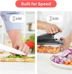 Vegetable Chopper Spiraliser 4 Stainless Steel Blades Dicer