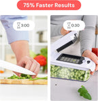 Vegetable Chopper Spiraliser 4 Stainless Steel Blades Dicer