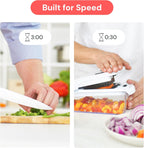 Vegetable Chopper Spiraliser 4 Stainless Steel Blades Dicer