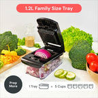 Vegetable Chopper Spiraliser 4 Stainless Steel Blades Dicer