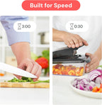 Vegetable Chopper Spiraliser 4 Stainless Steel Blades Dicer