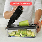 Vegetable Chopper Spiraliser 4 Stainless Steel Blades Dicer