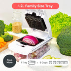 Vegetable Chopper Spiraliser 4 Stainless Steel Blades Dicer