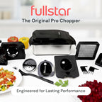Vegetable Chopper Spiraliser 4 Stainless Steel Blades Dicer