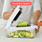 Vegetable Chopper Spiraliser 4 Stainless Steel Blades Dicer