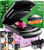 Vegetable Chopper Spiraliser 4 Stainless Steel Blades Dicer