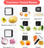 Vegetable Chopper Spiraliser 4 Stainless Steel Blades Dicer