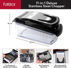 Vegetable Chopper Spiraliser 4 Stainless Steel Blades Dicer