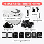 Vegetable Chopper Spiraliser 4 Stainless Steel Blades Dicer