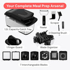 Vegetable Chopper Spiraliser 4 Stainless Steel Blades Dicer