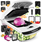 Vegetable Chopper Spiraliser 4 Stainless Steel Blades Dicer