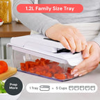 Vegetable Chopper Spiraliser 4 Stainless Steel Blades Dicer