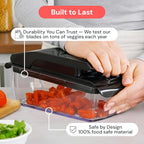 Vegetable Chopper Spiraliser 4 Stainless Steel Blades Dicer