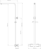 Velino Cool Touch Bar Diverter Thermostatic Shower Mixer