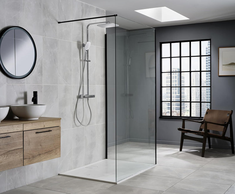 Velino Cool Touch Bar Diverter Thermostatic Shower Mixer