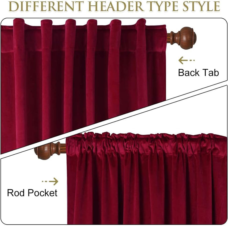 Velvet Curtains Blackout Thermal Insulated