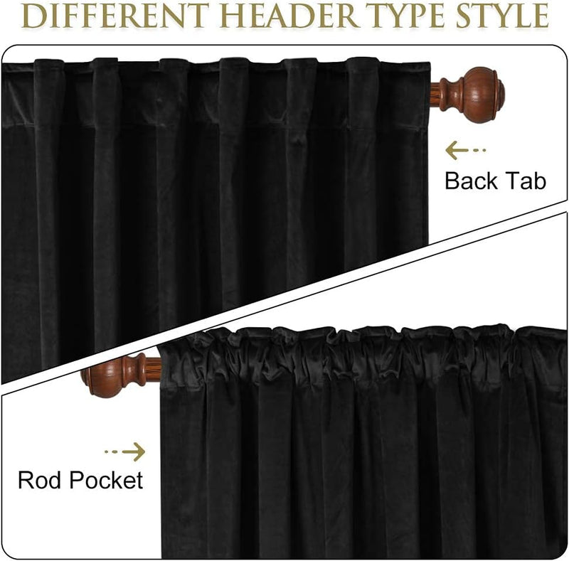 Velvet Curtains Blackout Thermal Insulated