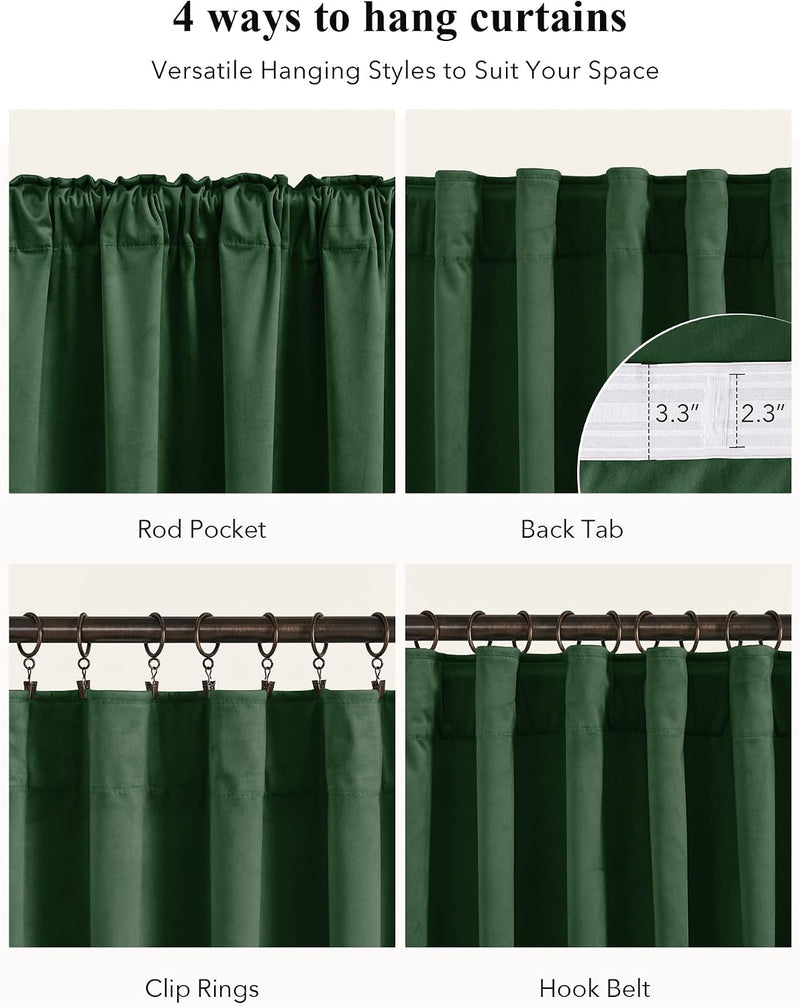 Velvet Curtains Blackout Thermal Insulated