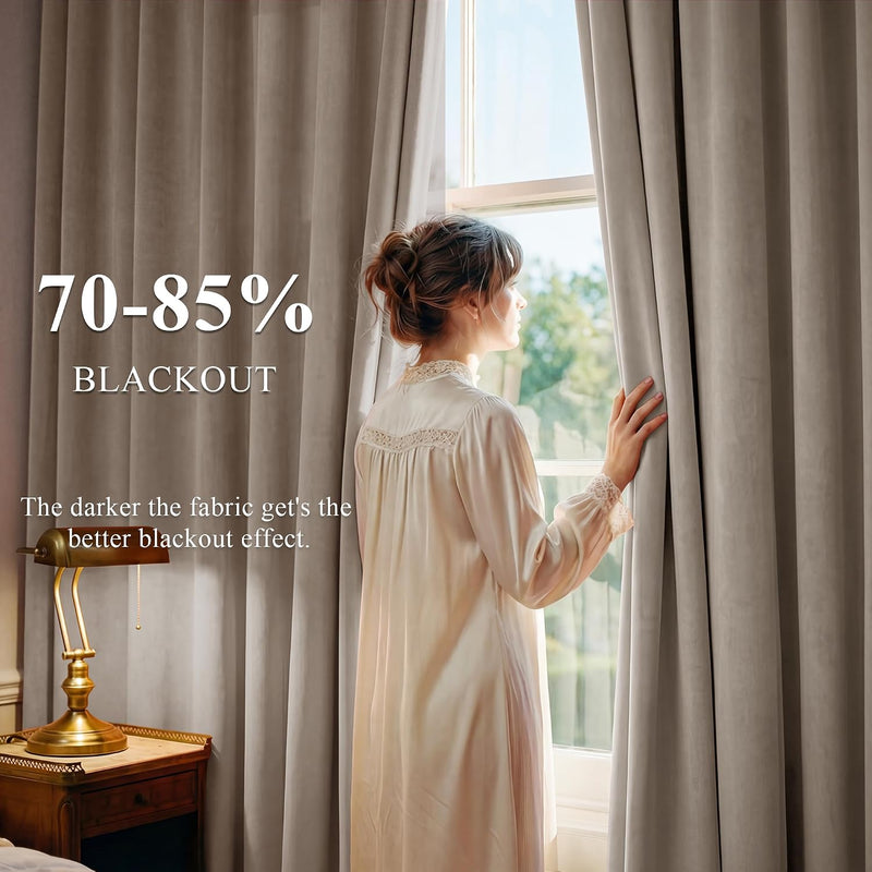 Velvet Curtains Blackout Thermal Insulated