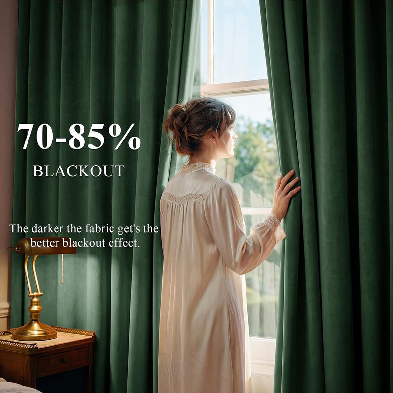Velvet Curtains Blackout Thermal Insulated