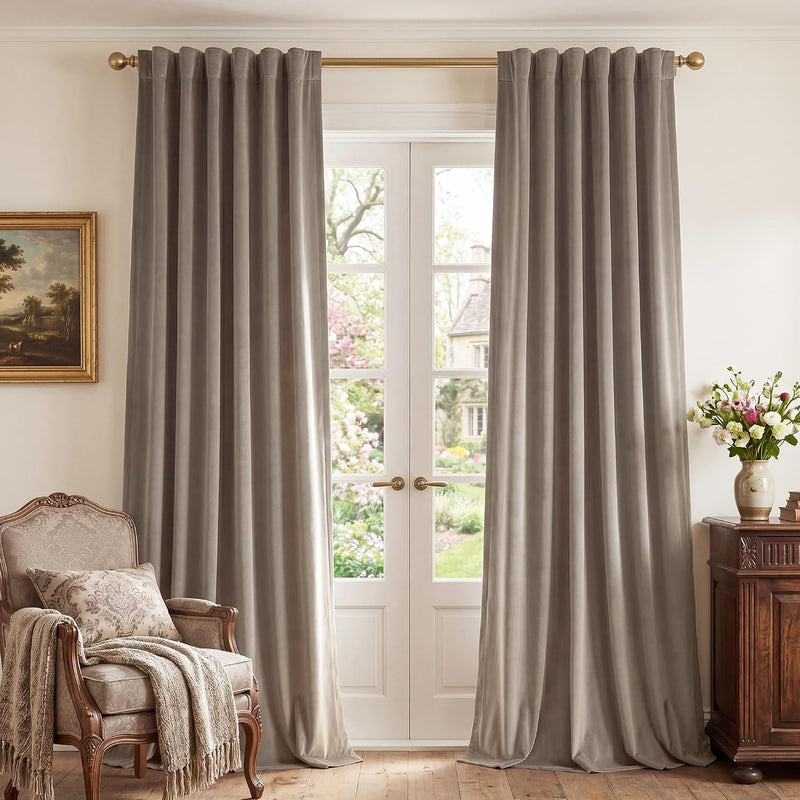 Velvet Curtains Blackout Thermal Insulated