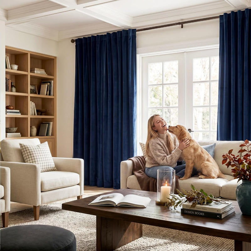 Velvet Curtains Blackout Thermal Insulated