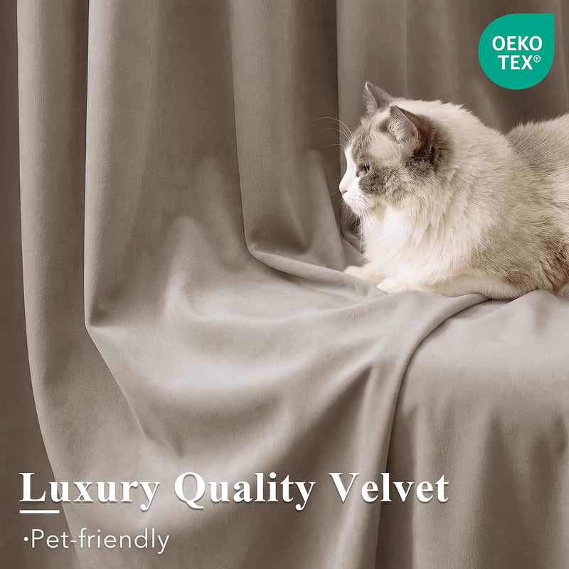 Velvet Curtains Blackout Thermal Insulated