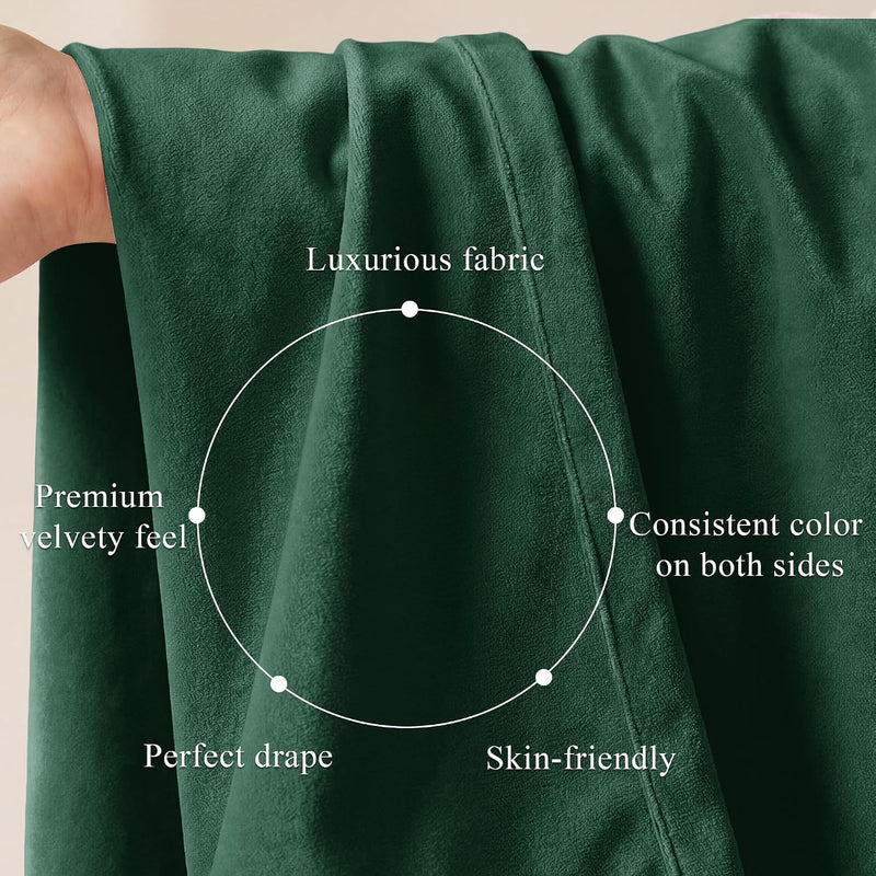 Velvet Curtains Blackout Thermal Insulated