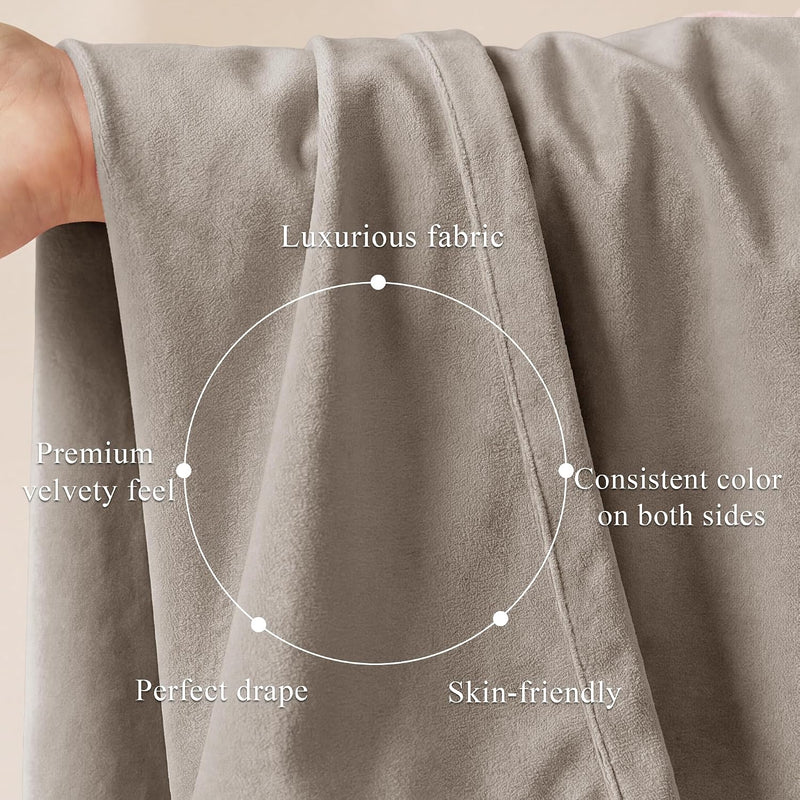 Velvet Curtains Blackout Thermal Insulated