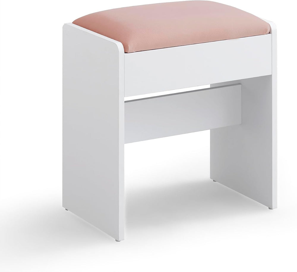 Velvet Dressing Table Stool Padded Seat 120KG Capacity