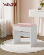 Velvet Dressing Table Stool Padded Seat 120KG Capacity