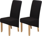 Velvet Large Size Dining Chair Covers Stretch Room (Set of 6)