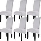 Velvet Large Size Dining Chair Covers Stretch Room (Set of 6)