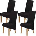Velvet Large Size Dining Chair Covers Stretch Room (Set of 6)
