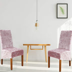 Velvet Large Size Dining Chair Covers Stretch Room (Set of 6)