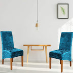 Velvet Large Size Dining Chair Covers Stretch Room (Set of 6)