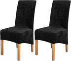 Velvet Large Size Dining Chair Covers Stretch Room (Set of 6)