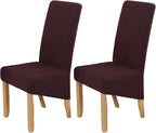 Velvet Large Size Dining Chair Covers Stretch Room (Set of 6)