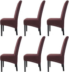 Velvet Large Size Dining Chair Covers Stretch Room (Set of 6)
