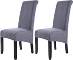 Velvet Large Size Dining Chair Covers Stretch Room (Set of 6)