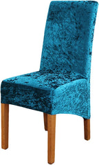 Velvet Large Size Dining Chair Covers Stretch Room (Set of 6)