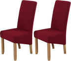 Velvet Large Size Dining Chair Covers Stretch Room (Set of 6)
