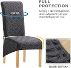 Velvet Large Size Dining Chair Covers Stretch Room (Set of 6)