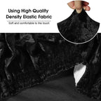 Velvet Large Size Dining Chair Covers Stretch Room (Set of 6)
