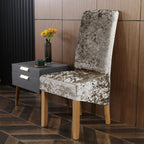 Velvet Large Size Dining Chair Covers Stretch Room (Set of 6)