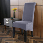 Velvet Large Size Dining Chair Covers Stretch Room (Set of 6)